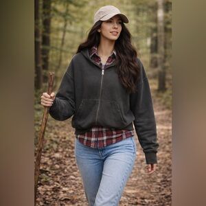 NWT Abercrombie & Fitch Charcoal Grey Hoodie